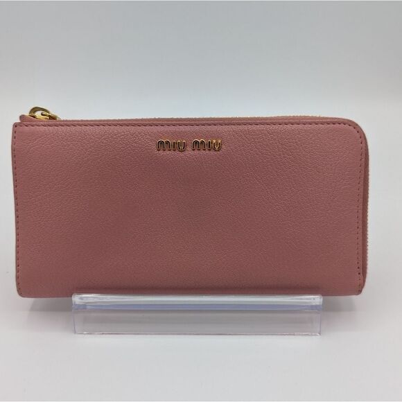 Miu Miu Pink Zip Wallet - Picture 3 of 15